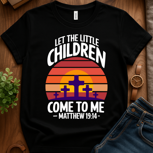 Let The Little Children V1b Print - Black