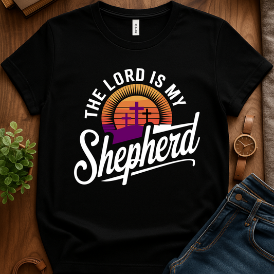 Lord Is My Sheperd V1b Print - Black