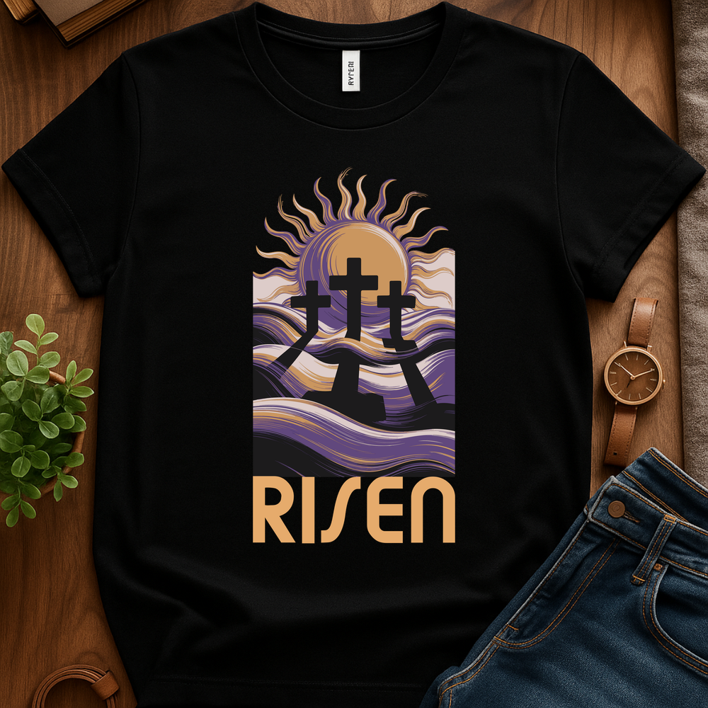 He Has Risen V1b Print - Black