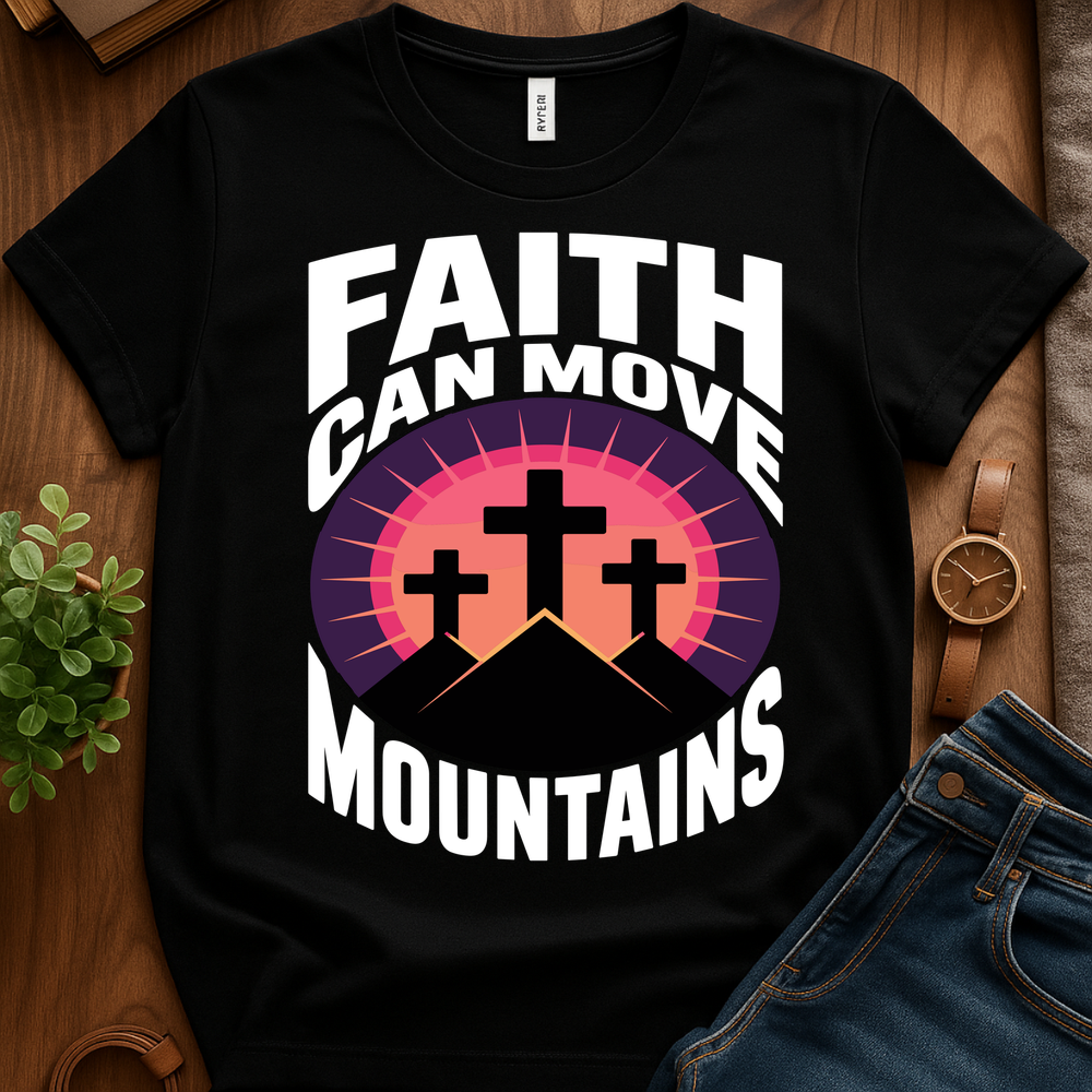 Faith Moves Mountains V2b Print - Black