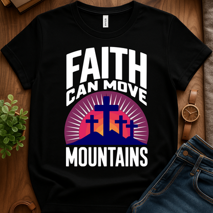 Faith Moves Mountains V1b Print - Black