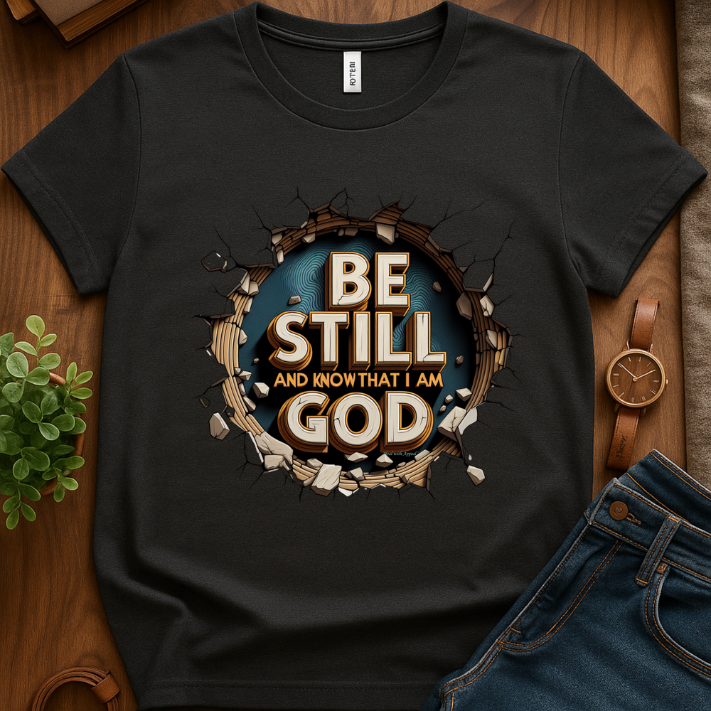Be Still And Know I Am God V1 4500x5400 Print - Dark Heather