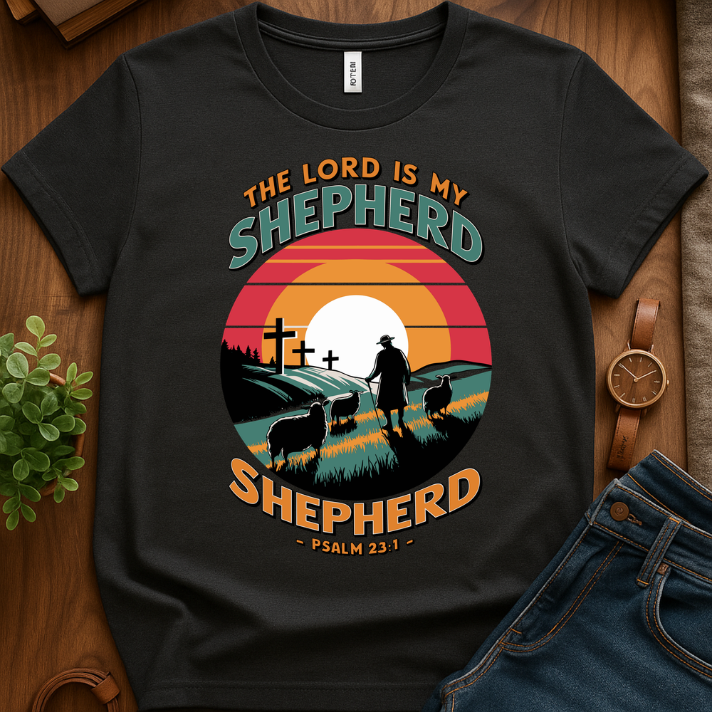 Lord Is My Shepherd V2a Print - Dark Heather