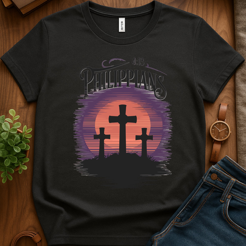 Philippians 4 13 V1 Print - Dark Heather