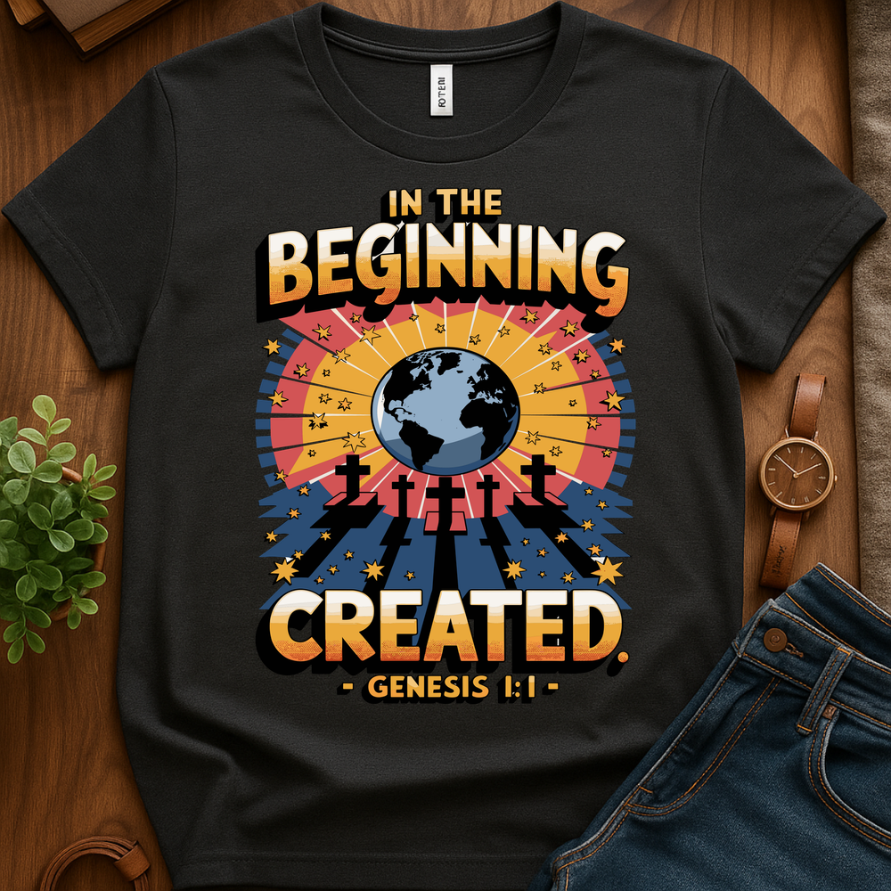 In The Beginning V2 Print - Dark Heather
