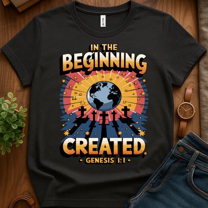In The Beginning V2 Print - Dark Heather