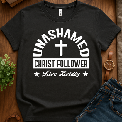 Unashamed Christ Follower V1b Print - Dark Heather