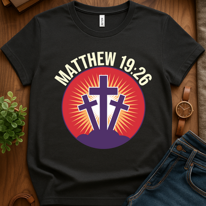 Mathew 19 26 V2b - Dark Heather