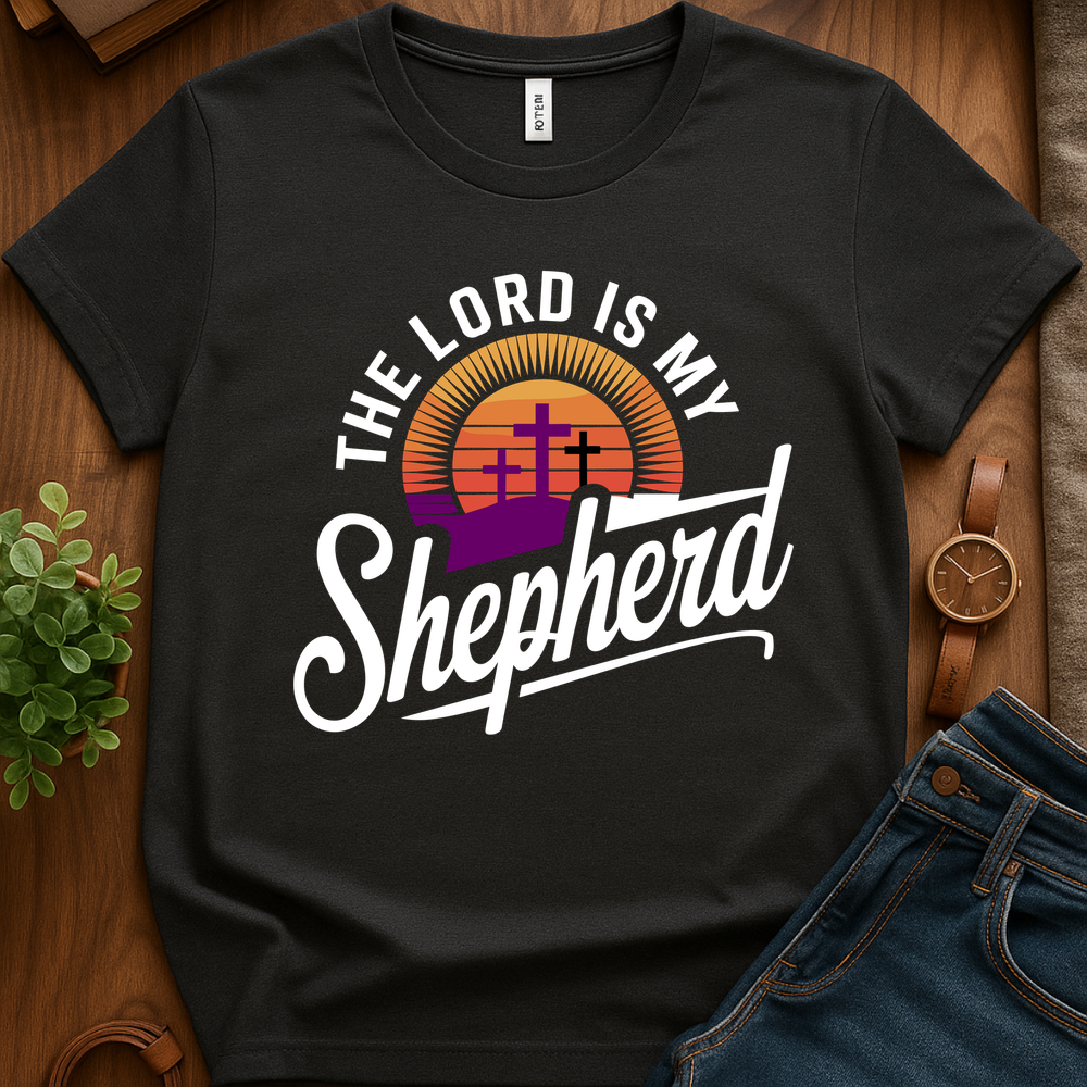 Lord Is My Sheperd V1b Print - Dark Heather