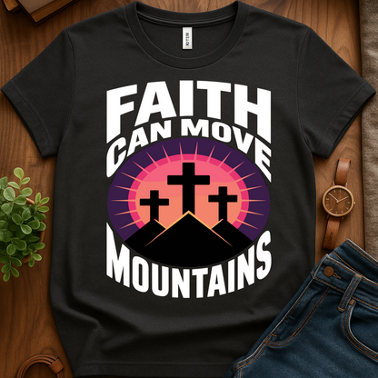 Faith Moves Mountains V2b Print - Dark Heather