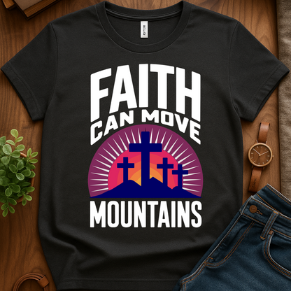 Faith Moves Mountains V1b Print - Dark Heather