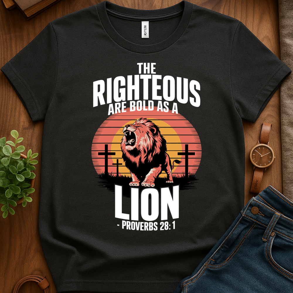 Bold As A Lion V4b Print - Dark Heather