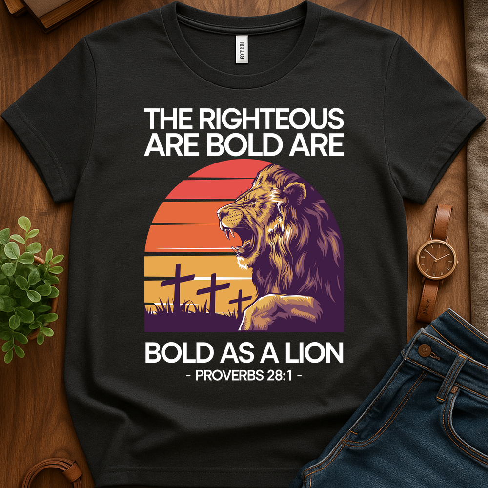 Bold As A Lion V5b Print - Dark Heather
