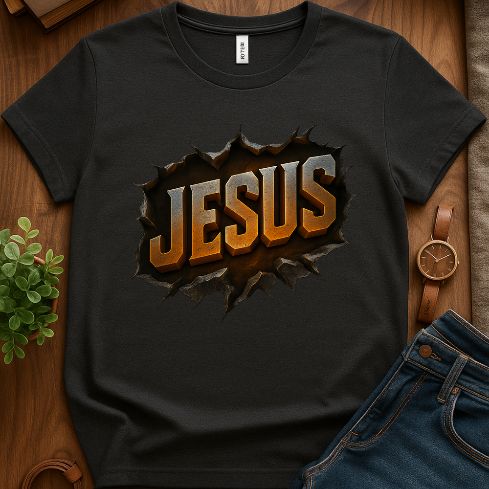 Jesus 3d Metal V1 - Dark Heather