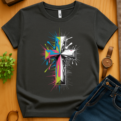 Cross Colored And Sketched V2 - Dark Heather
