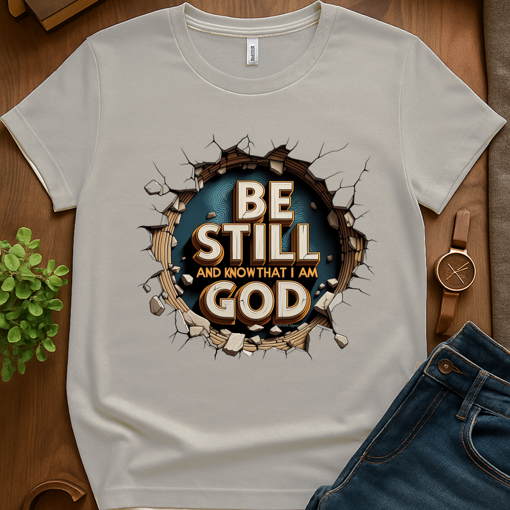 Be Still And Know I Am God V1 4500x5400 Print - Ice Grey