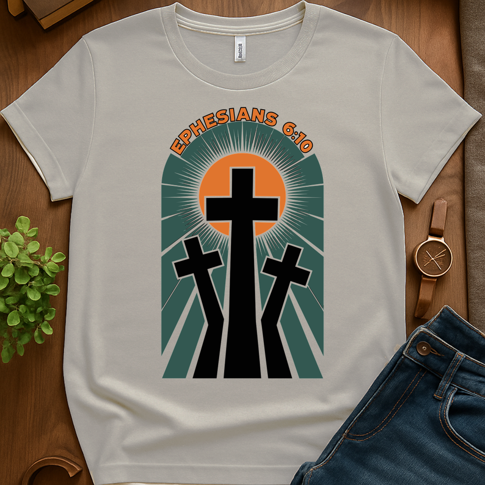 Ephesians 6 10 V1 Print - Ice Grey