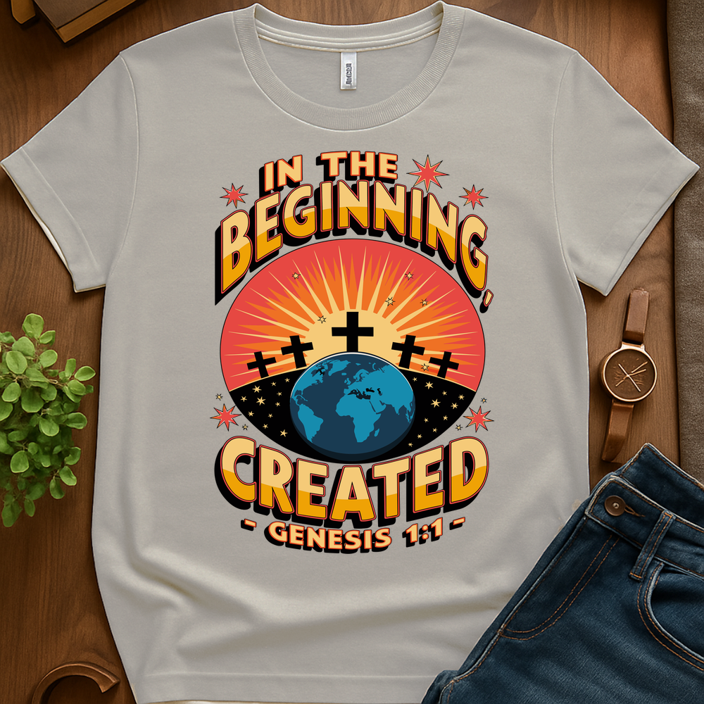 In The Beginning V1 Print - Ice Grey