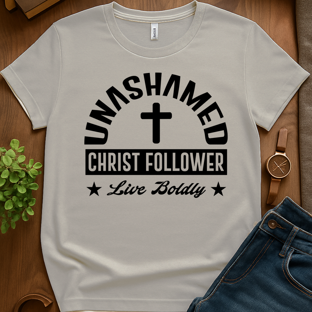 Unashamed Christ Follower V1b Print - Ice Grey