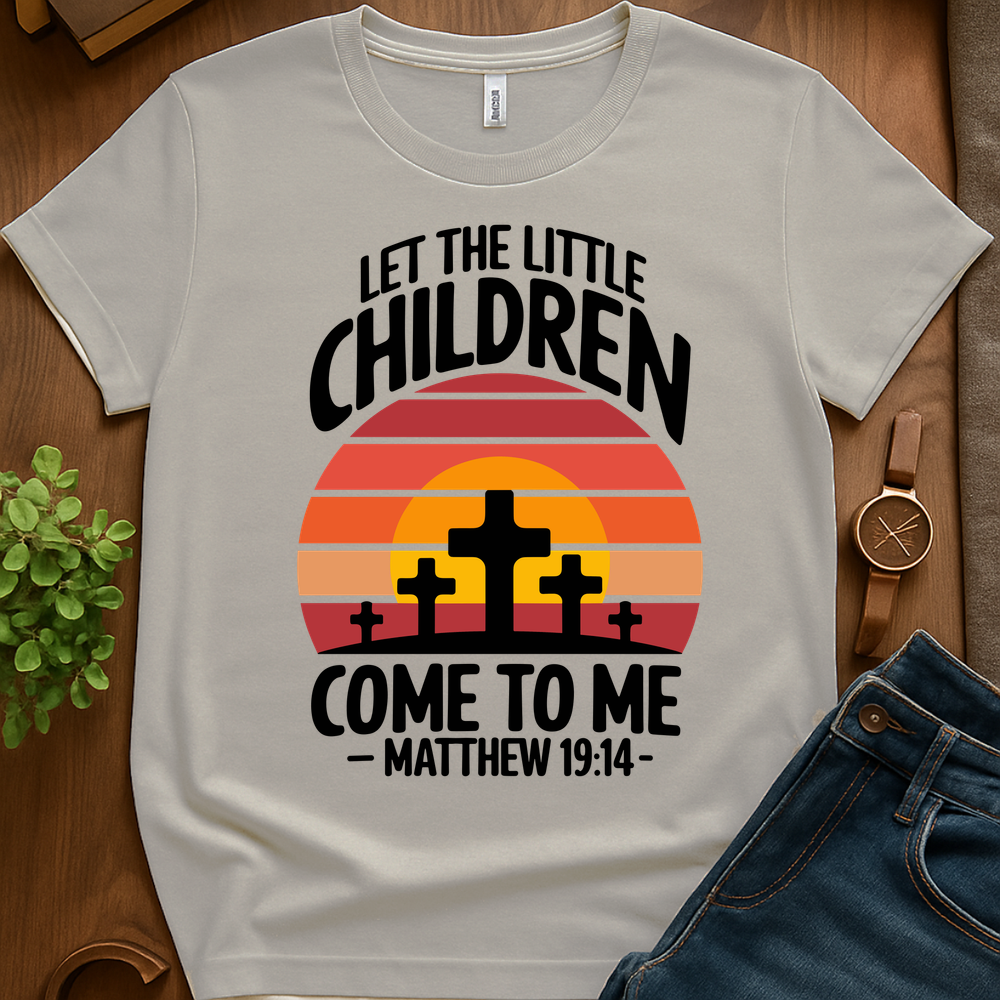 Let The Little Children V1b Print - Ice Grey