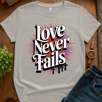 Love Never Fails V1b Print - Ice Grey