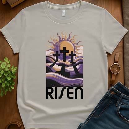 He Has Risen V1b Print - Ice Grey