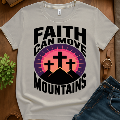 Faith Moves Mountains V2b Print - Ice Grey