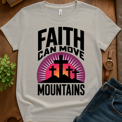 Faith Moves Mountains V1b Print - Ice Grey