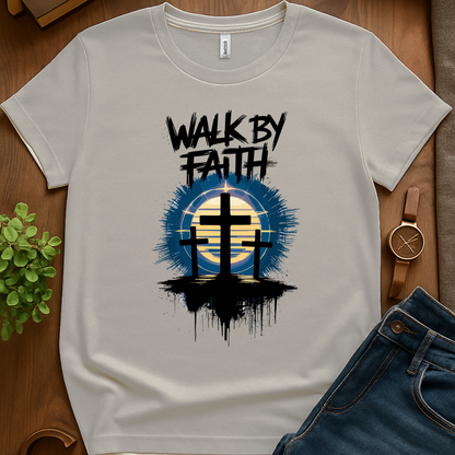 Walk By Faith V2b Print - Ice Grey