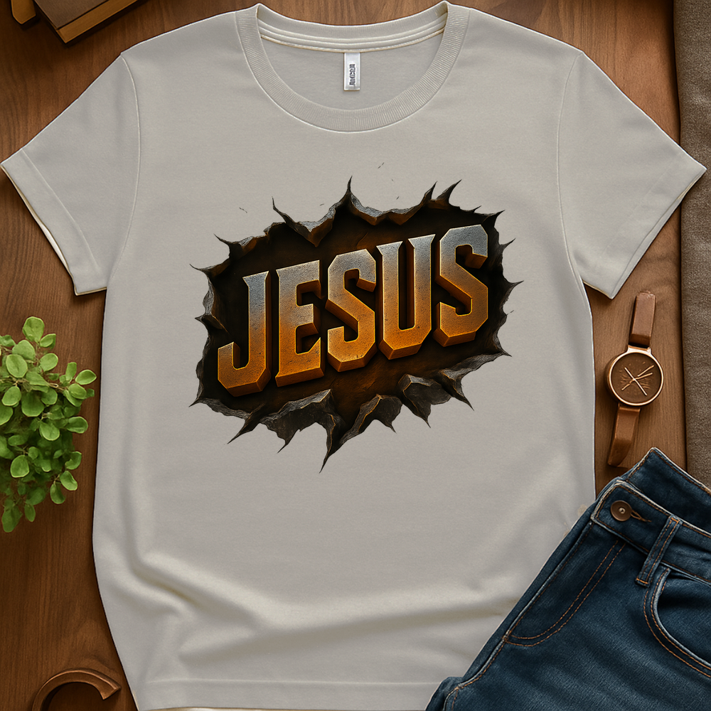 Jesus 3d Metal V1 - Ice Grey