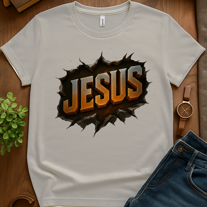 Jesus 3d Metal V1 - Ice Grey