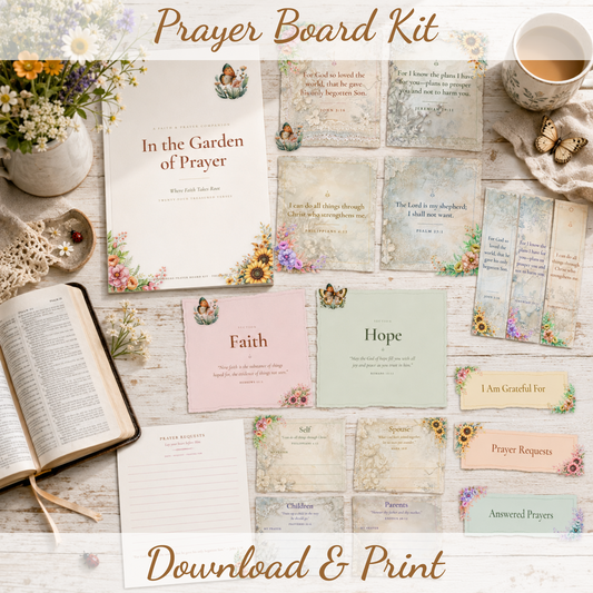 Printable Prayer Board Kit for Women | Christian digital download | Custom Church Merch