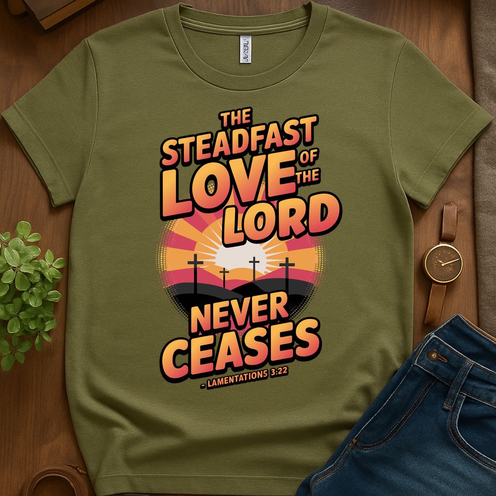 The Steadfast Love Of The Lord V2 Print - Military Green