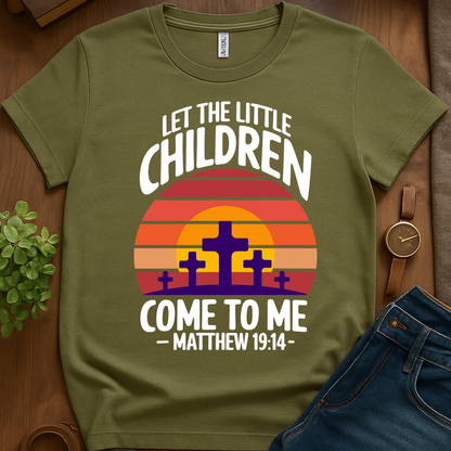 Let The Little Children V1b Print - Military Green