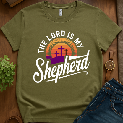 Lord Is My Sheperd V1b Print - Military Green
