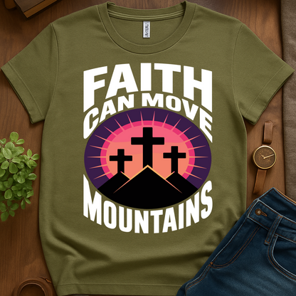 Faith Moves Mountains V2b Print - Military Green