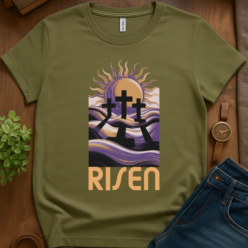 He Has Risen V1b Print - Military Green