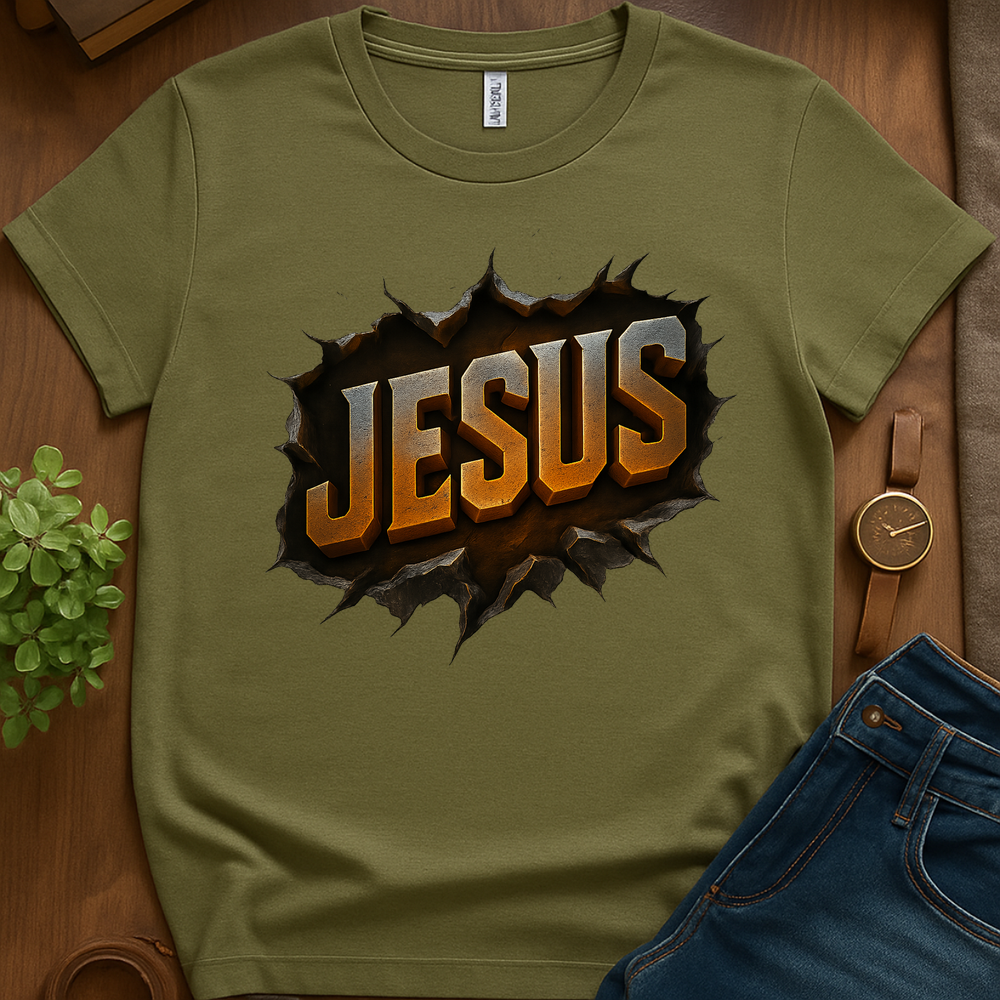 Jesus 3d Metal V1 - Military Green