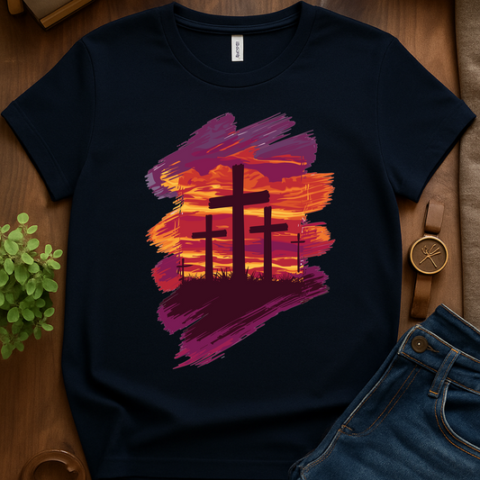 3 Crosses V1 Print - Navy