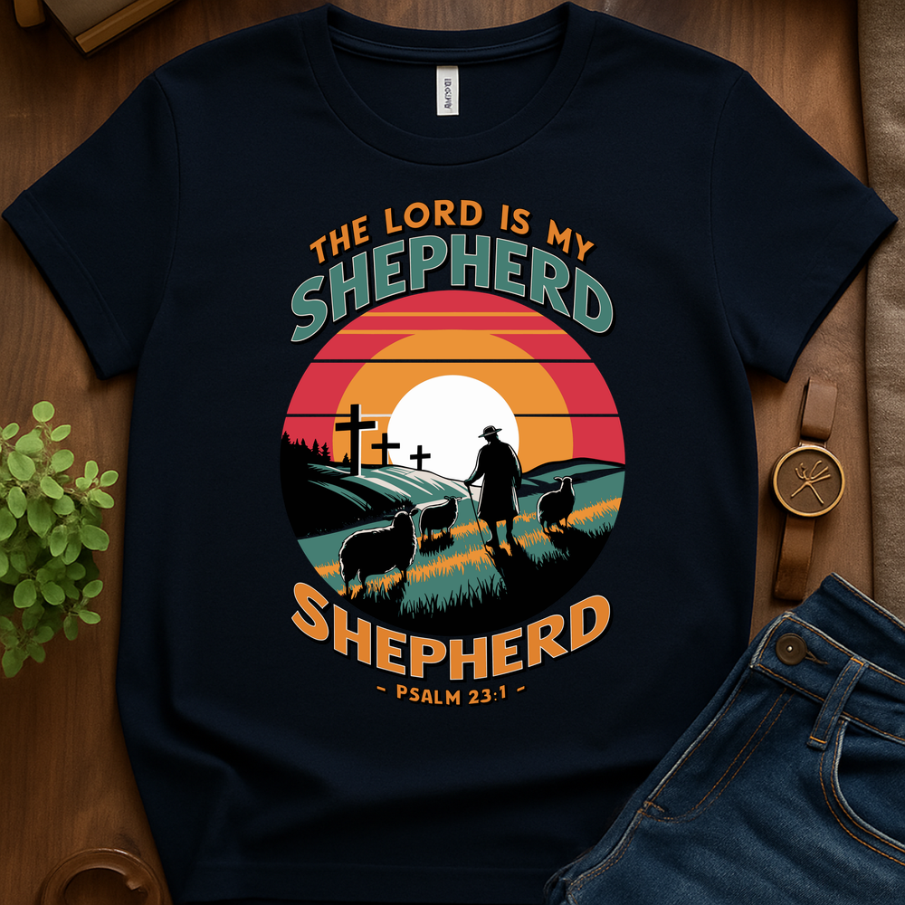 Lord Is My Shepherd V2a Print - Navy