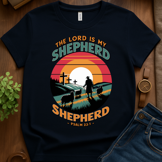 Lord Is My Shepherd V2a Print - Navy