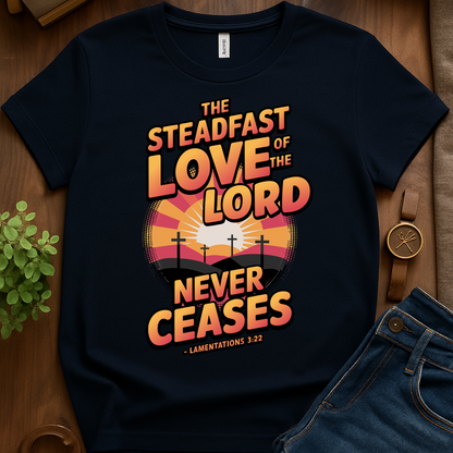 The Steadfast Love Of The Lord V2 Print - Navy