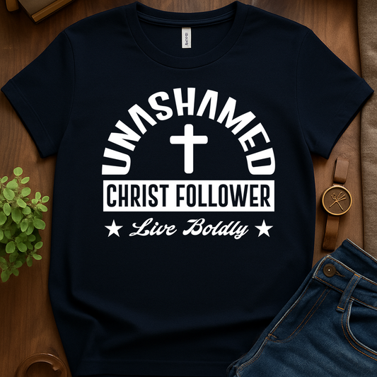 Unashamed Christ Follower V1b Print - Navy