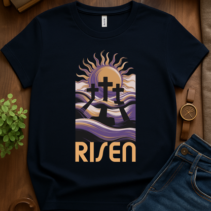 He Has Risen V1b Print - Navy
