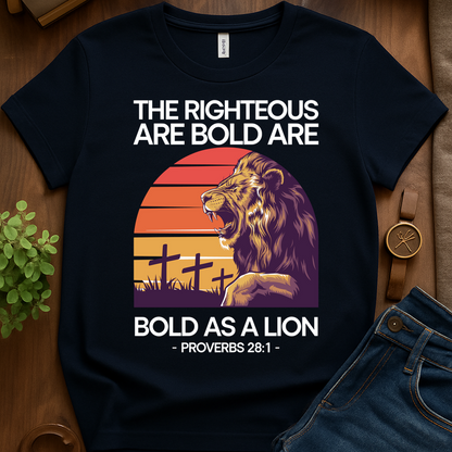 Bold As A Lion V5b Print - Navy