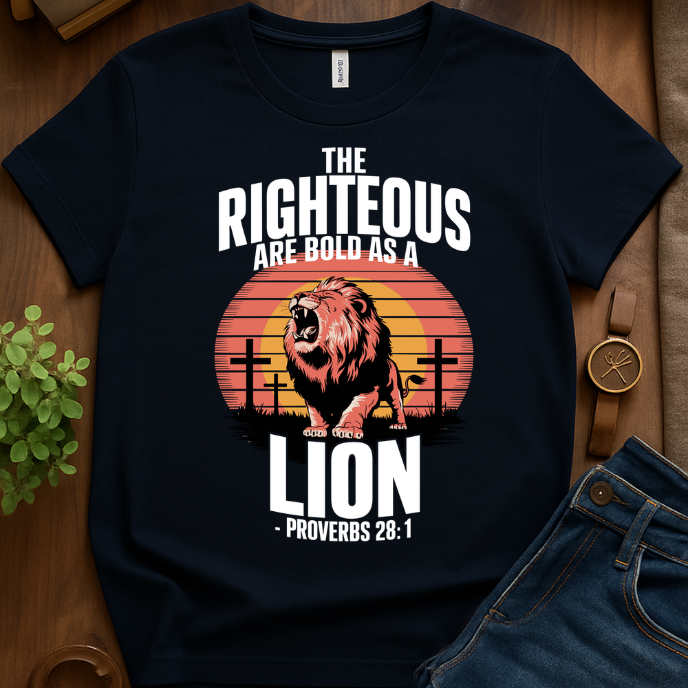 Bold As A Lion V4b Print - Navy