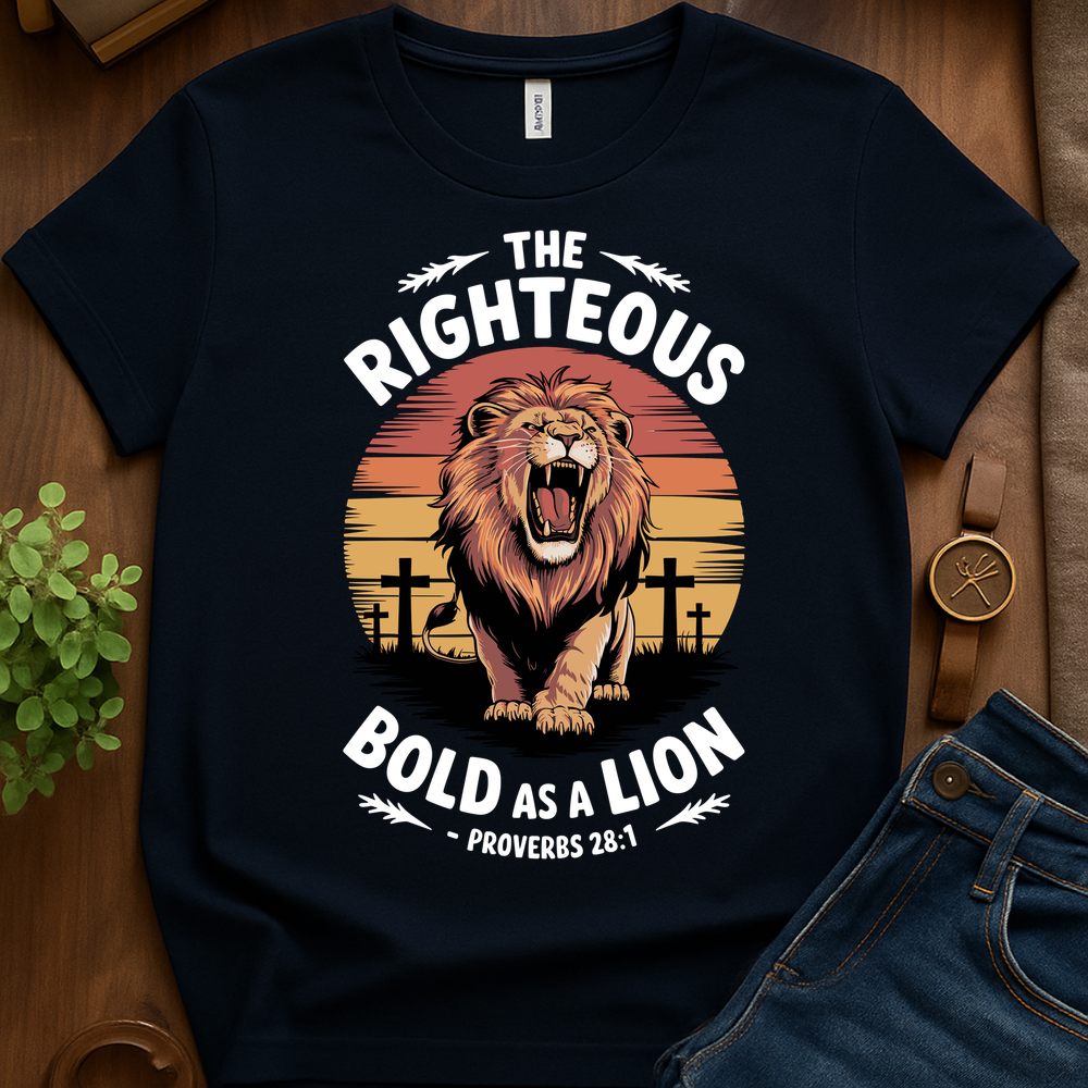 Bold As A Lion V3b Print - Navy