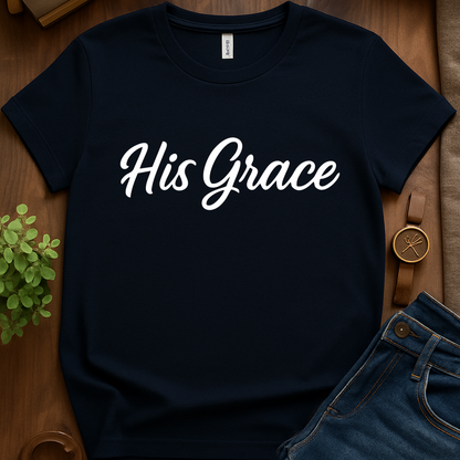Text Only His Grace Vb - Navy