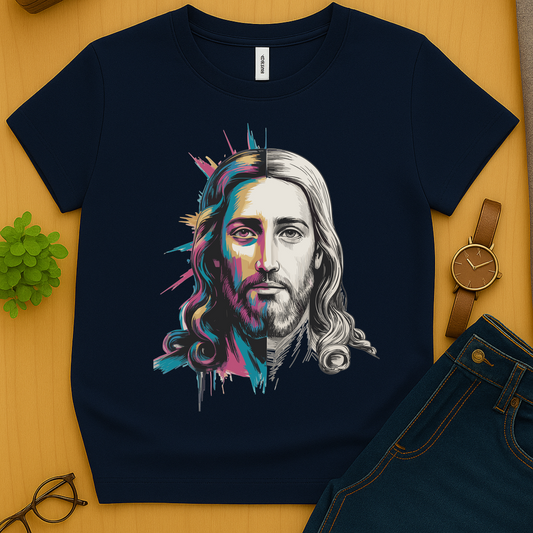 Jesus Colored And Sketched V2 - Navy
