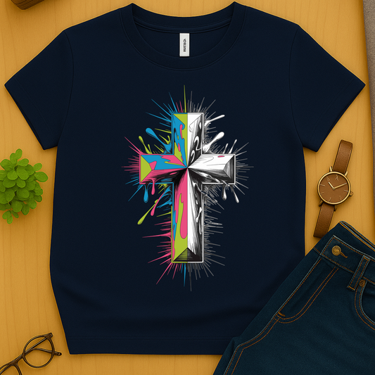 Cross Colored And Sketched V2 - Navy